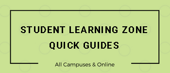 Student Learning Zone Quick Guides header image